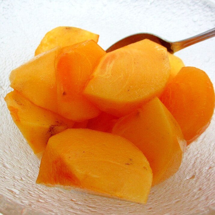 柿のブランデーマリネ レシピ 作り方 By Mococo05 楽天レシピ